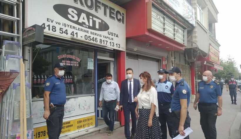 Akyazı'da korona denetimi