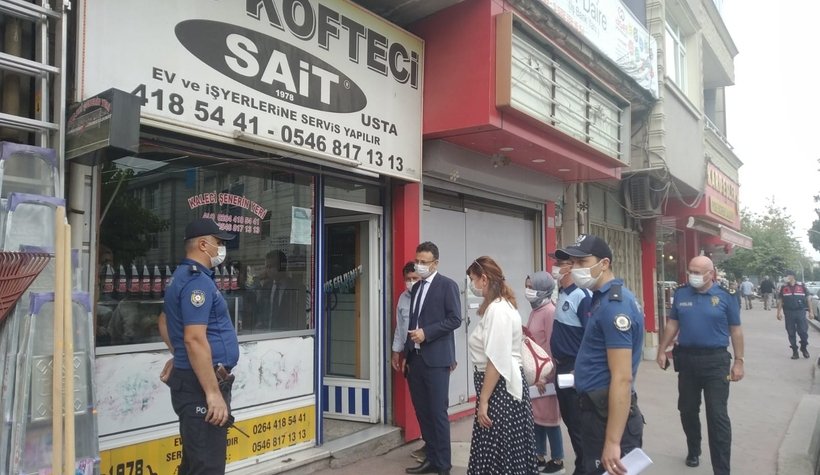 Akyazı'da korona denetimi