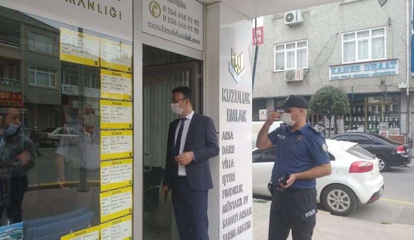 Akyazı'da korona denetimi