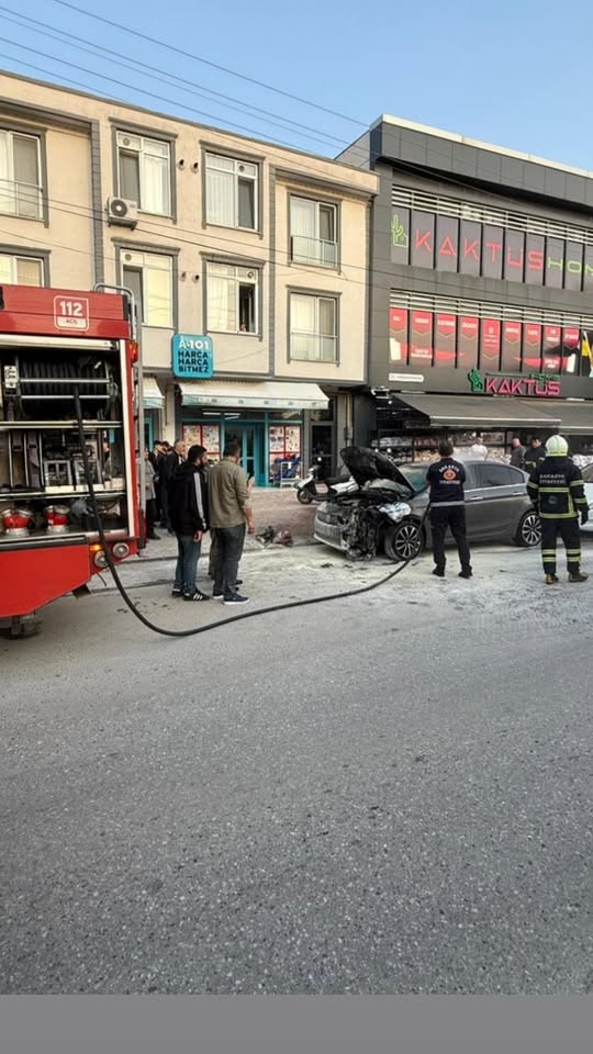 Akyazı'nın en işlek caddesinde panik anları
