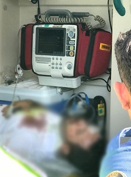 Akyazıda kaza 3 yaralı