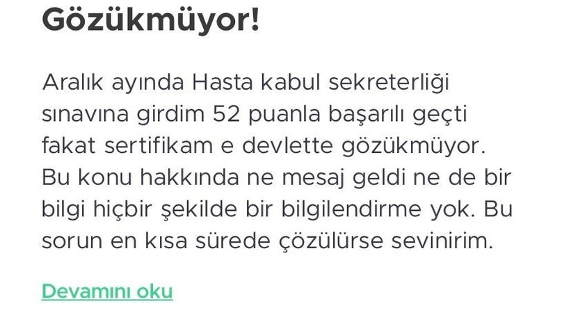 Aldıkları eğitimin sertifikasını göremeyince şikayet yağdırdılar
