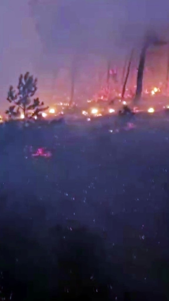 Alev çemberinin içinden geçtiler