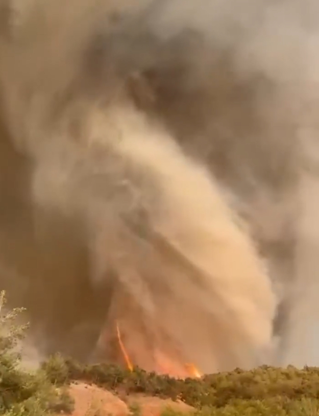 Alev hortumu böyle görüntülendi.