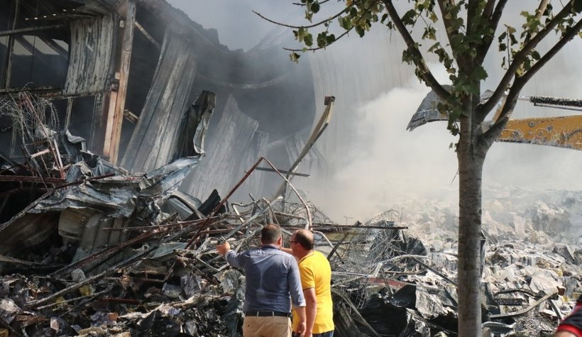 Alevlere teslim oldu, zarar büyük