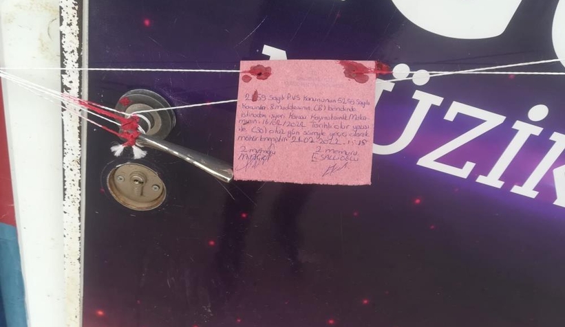 Alkollü eğlence mekanı mühürlendi