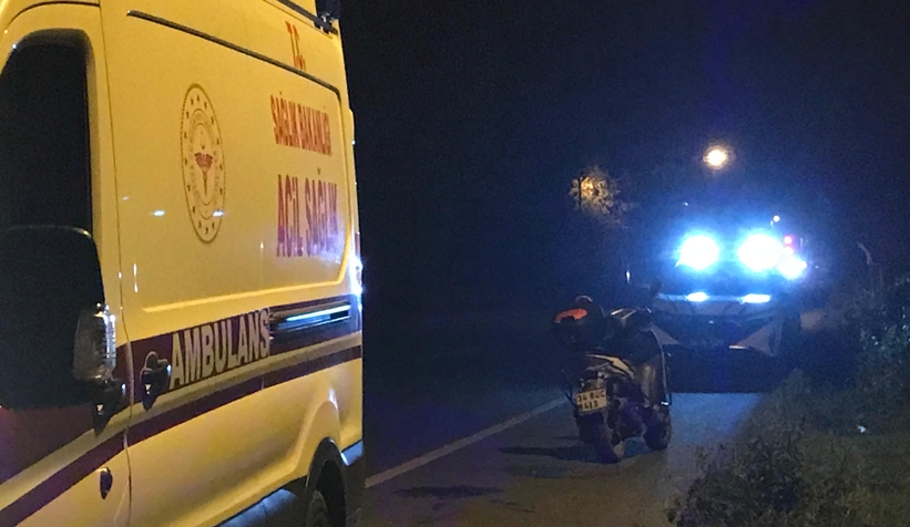 Alkollü motosikletli kaza yaptı