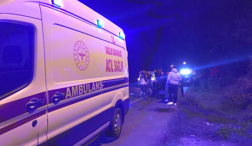 Alkollü motosikletli kaza yaptı