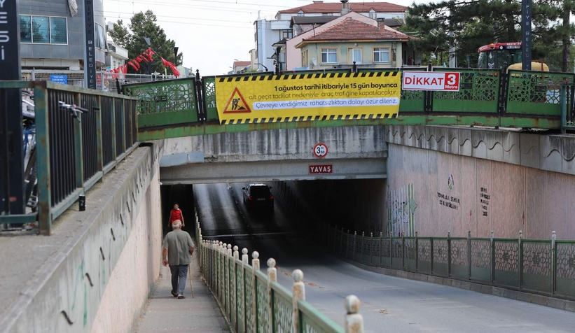 Alt geçit bakıma alınıyor