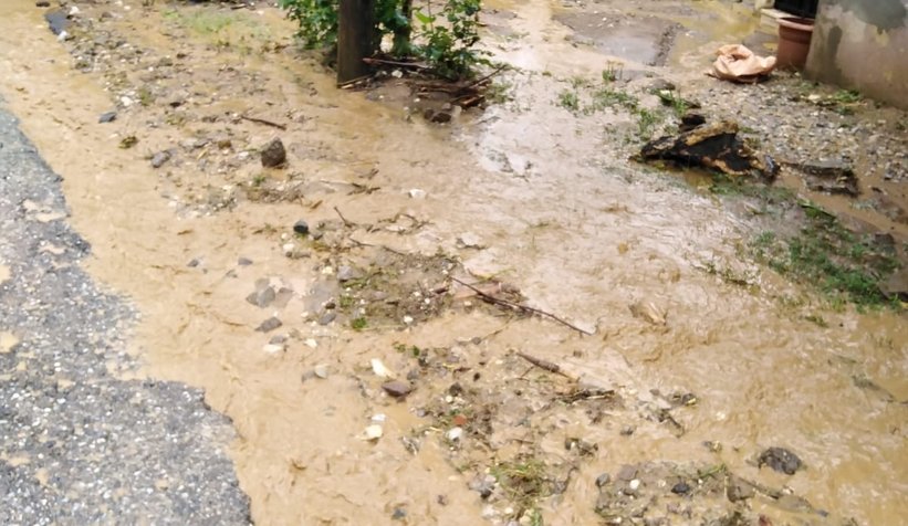 Altındere'de taşkın