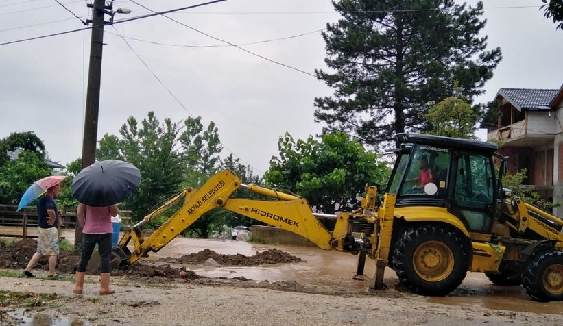 Altındere'de taşkın