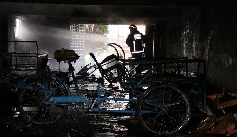 Apartmanda yangın paniği