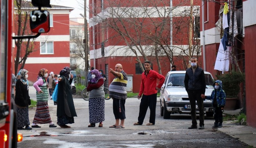 Apartmanda yangın paniği