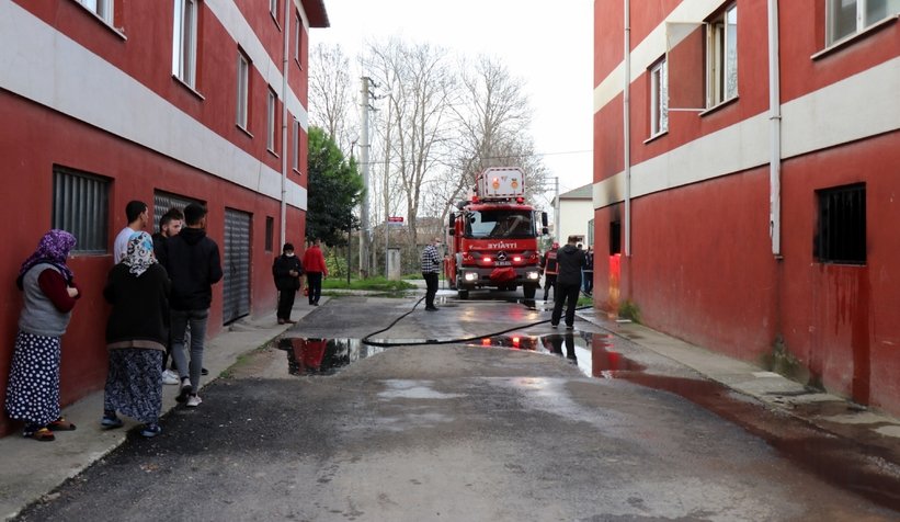 Apartmanda yangın paniği