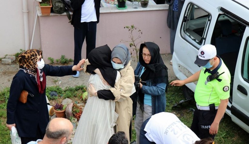 Araç site bahçesine uçtu; 3'ü çocuk 5 kişi yaralı