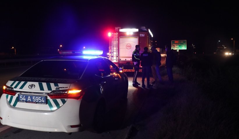 Araç su kanalına uçtu: 2 yaralı