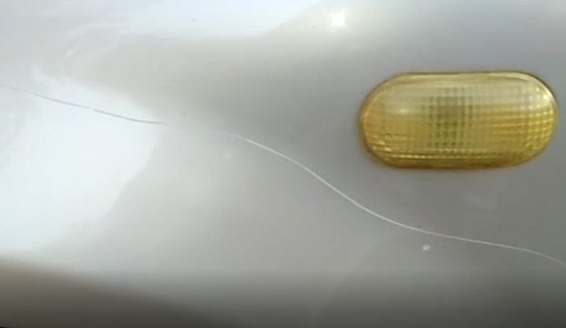 Aracını çizdiler, böyle isyan etti