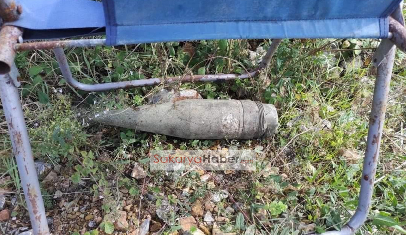 Arazide top mermisi bulundu