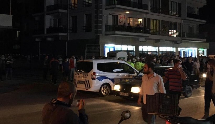 Marketten çıkan çocuklara çarptı