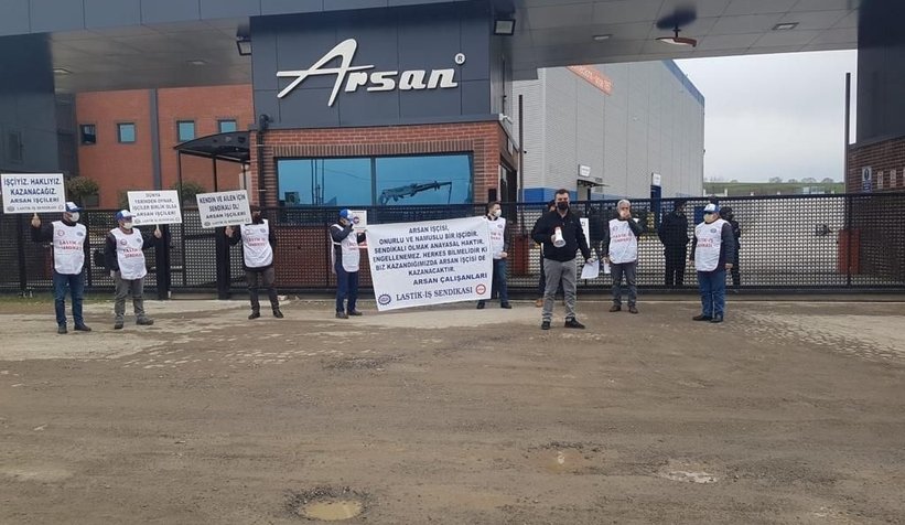 Arsan işçisi eylem yaptı