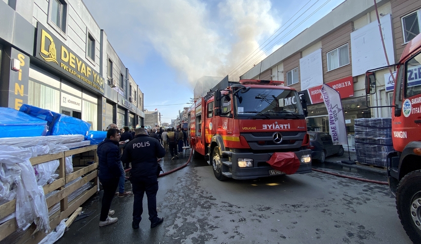 Asem'de döşeme atölyesinde yangın