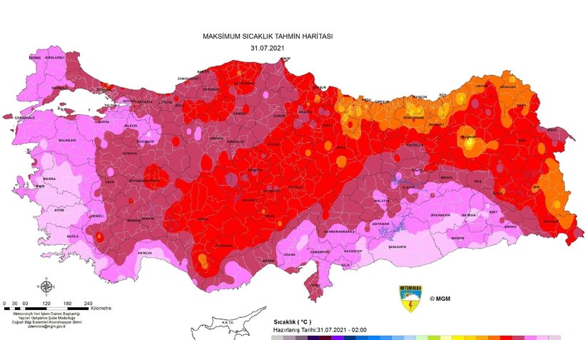 Aşırı sıcak alarmı 40 dereceyi bulacak