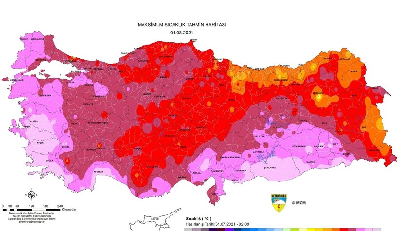 Aşırı sıcak alarmı 40 dereceyi bulacak