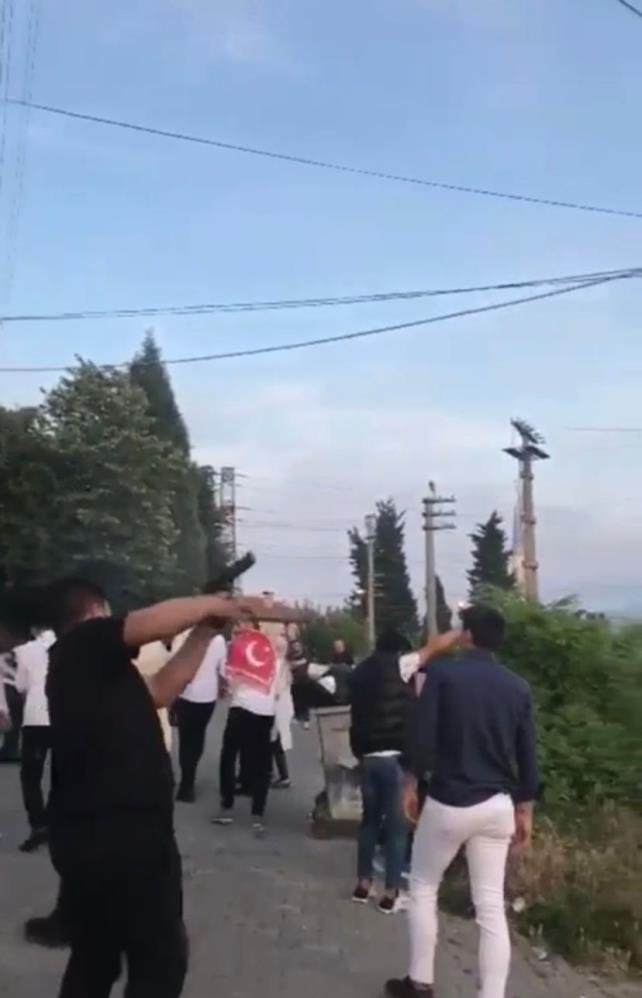 Asker uğurlamasında maganda dehşeti