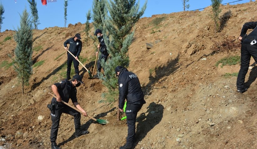 Atış Poligonuna fidanlar dikildi