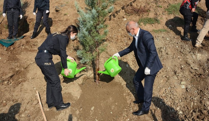 Atış Poligonuna fidanlar dikildi