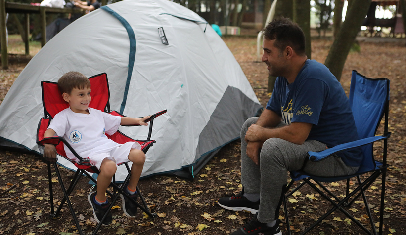 Baba çocuk kamplarında 4 haftada 800 kişilik kamp kuruldu