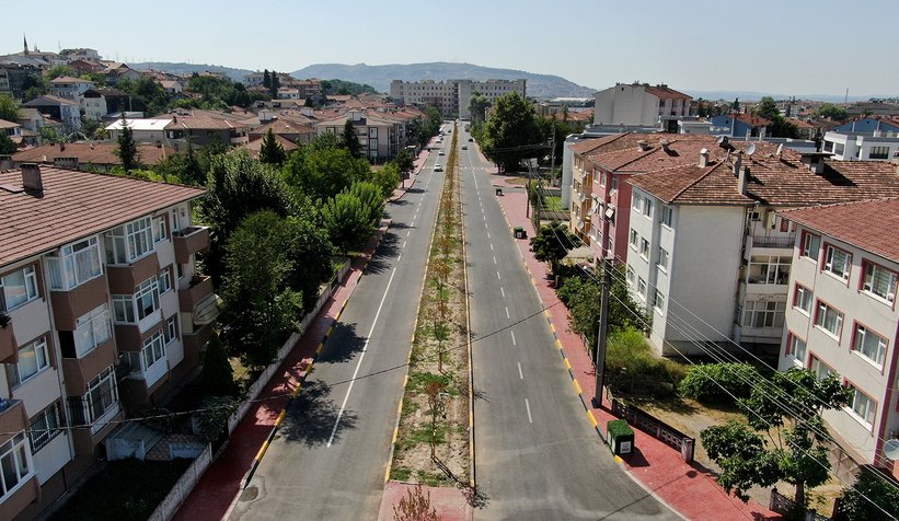 Bağlar Caddesi’nin üst yapı çalışmalarında sona gelindi