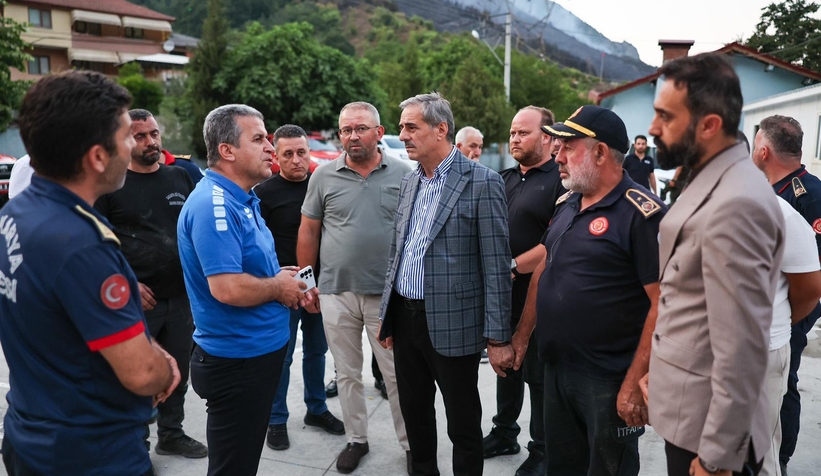 Başkan Alemdar yangındna etkilenen mahalleleri ziyaret etti