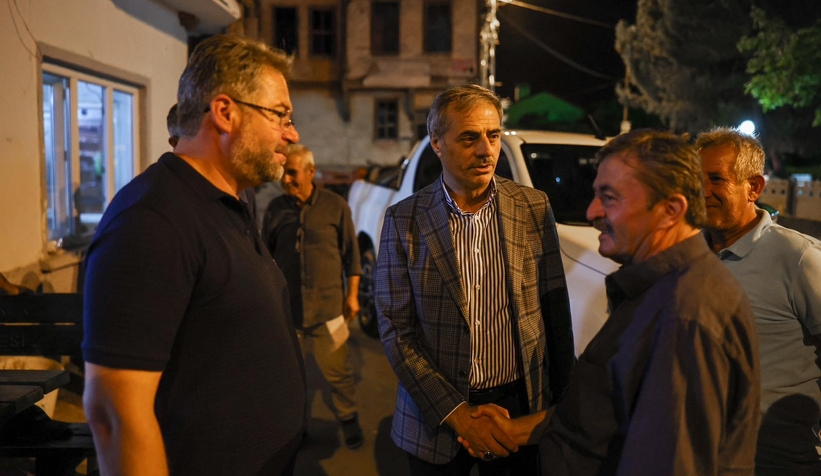 Başkan Alemdar yangındna etkilenen mahalleleri ziyaret etti