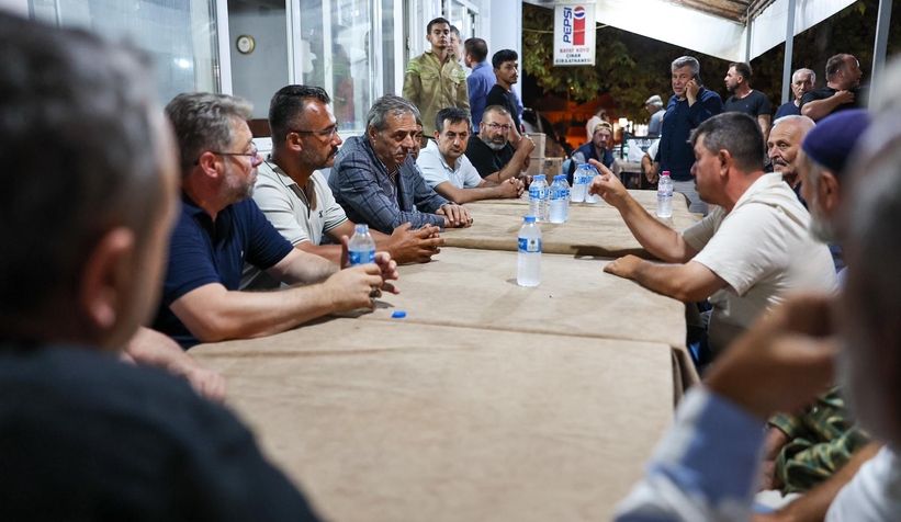 Başkan Alemdar yangındna etkilenen mahalleleri ziyaret etti