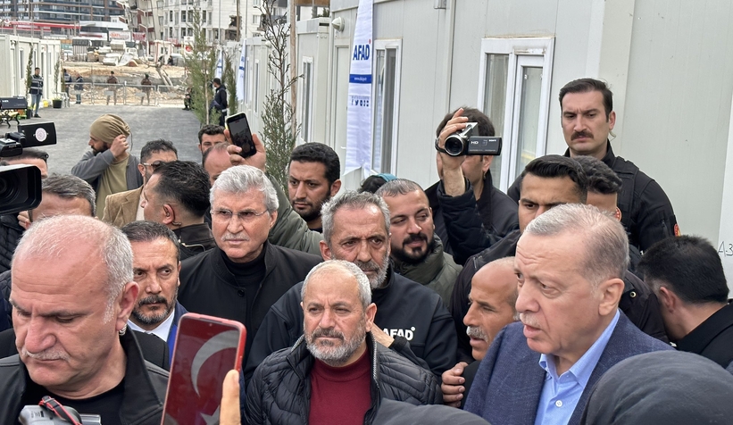 Başkan Ekrem Yüce, Cumhurbaşkanı ile birlikte deprem bölgesinde