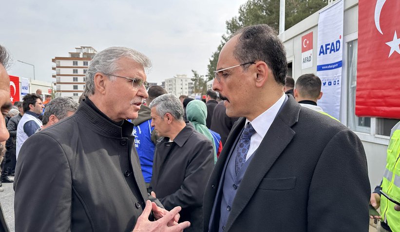 Başkan Ekrem Yüce, Cumhurbaşkanı ile birlikte deprem bölgesinde