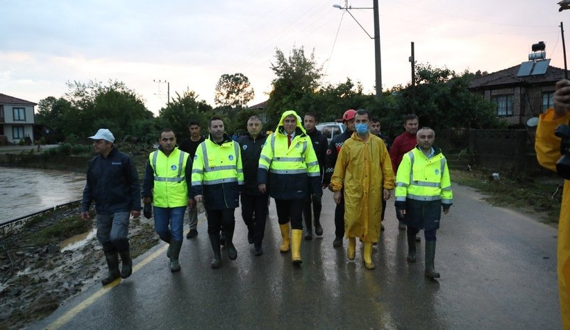 Başkan Yüce felaket alanında
