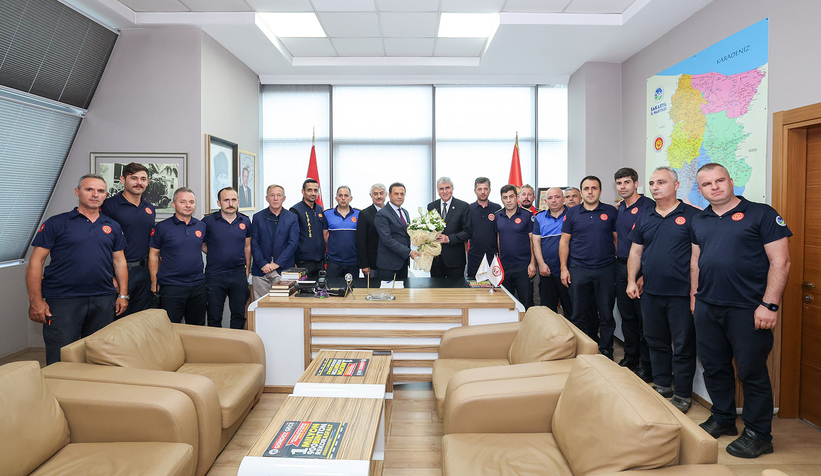 Başkan Yüce itfaiyecilerle buluştu