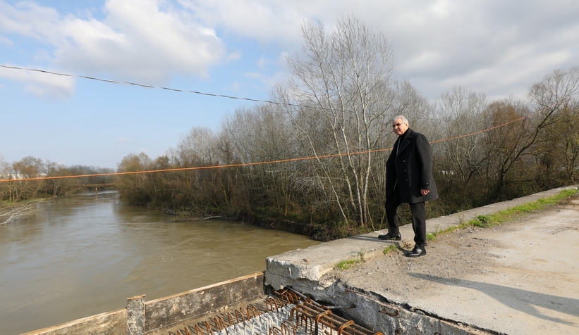 Başkan Yüce Mollaköy Köprüsü'nü inceledi