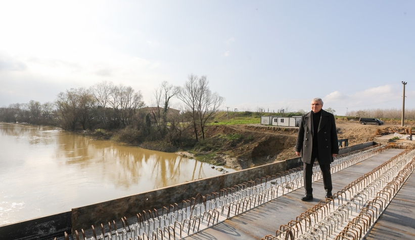 Başkan Yüce Mollaköy Köprüsü'nü inceledi