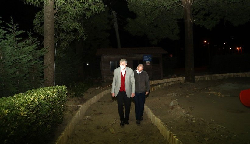 Başkan Yüce'nin gece mesaisi