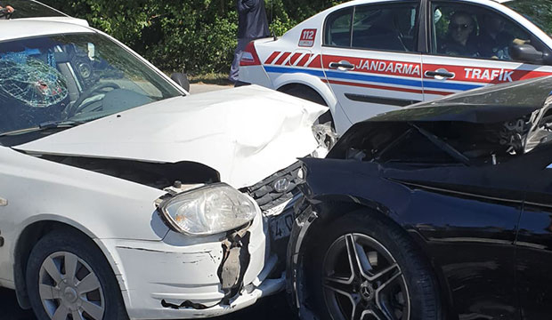 Batakköy yolunda Trafik kazası