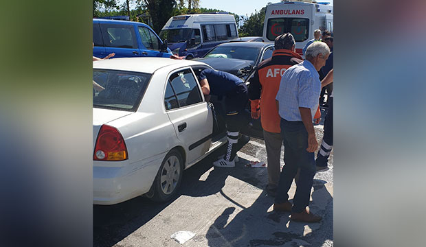 Batakköy yolunda Trafik kazası