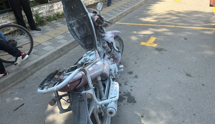 Benzin hortumu koptu alevler içinde kaldı