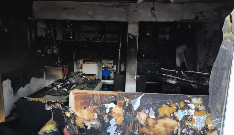 Bıçkıdere'de ev yangını