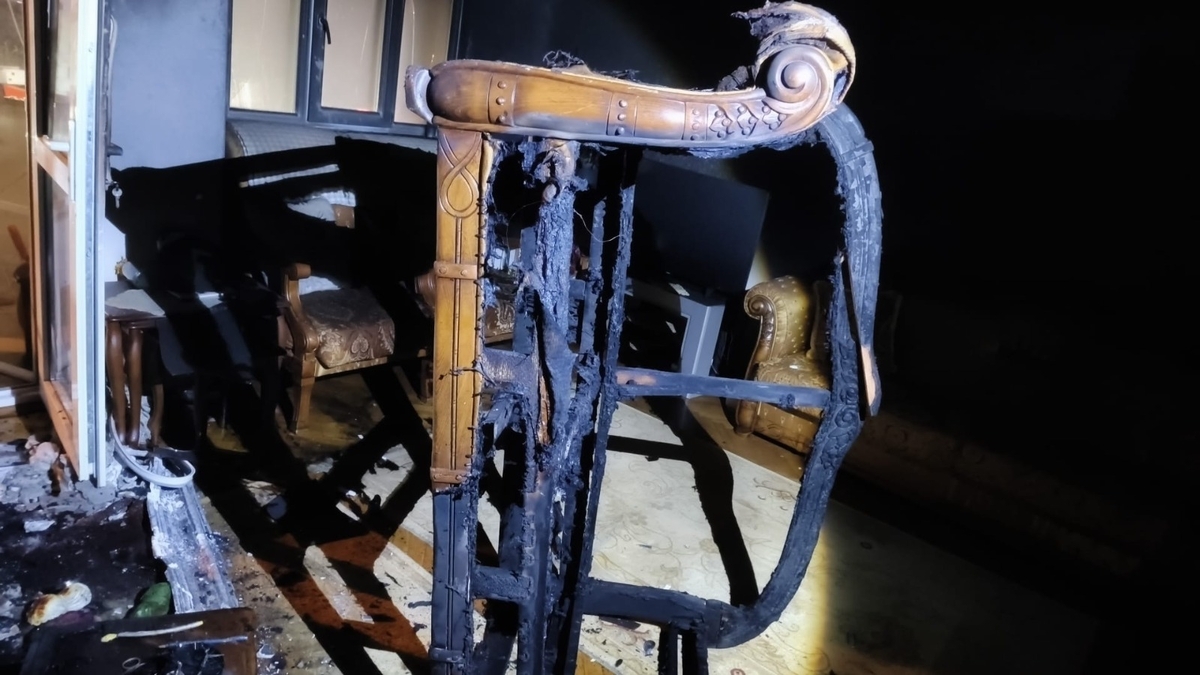 Binada yangın paniği