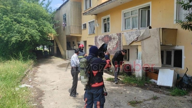 Binada yangın paniği