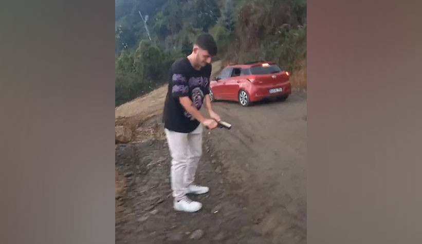   Bir grup gencin eğlence amaçlı çektiği video hayrete düşürdü