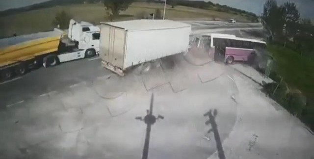 Bir kişinin öldüğü kazanın görüntüsü ortaya çıktı